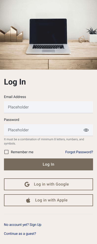 A picture for login page for a project i made mobile version.